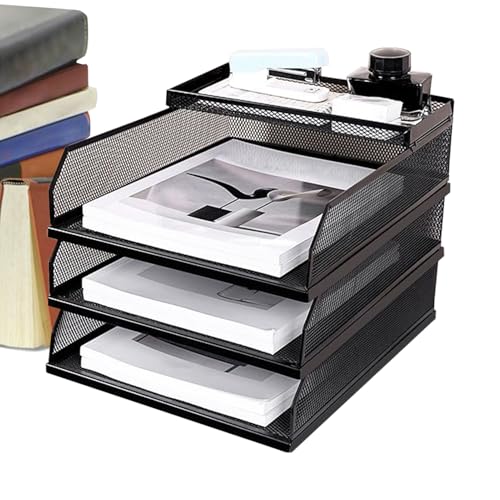 Aktenordner Box – Papierkram Organizer | Schreibtisch Organizer Aktenhalter | Schreibtisch Organizer | Vertikaler Organizer für | Mehrstöckiger Papiersortierer Große Kapazität Bürobedarf für Brief, A4 Aktenordner Box – Papierkram Organizer | Schreibtisch Organizer Aktenhalter | Schreibtisch Organizer | Vertikaler Organizer für | Mehrstöckiger Papiersortierer Große Kapazität Bürobedarf für Brief, A4 von Generisch