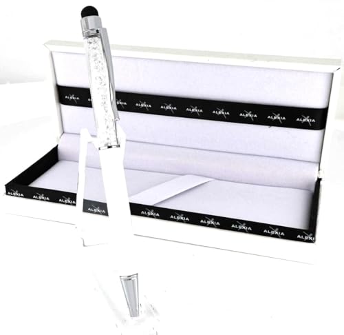 Alexia Kugelschreiber, weiß, mit Kristallen, elegante Geschenkbox Alexia Kugelschreiber, weiß, mit Kristallen, elegante Geschenkbox von Generisch
