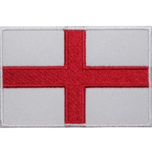 All Country Flag Patches, Embroidered Iron On/Sew On National Flags, World Country Badge Appliques Travel Souvenir Patch for Jacket, Backpack, Hat, DIY Craft 7 x 4 cm (England Flag) von Generisch