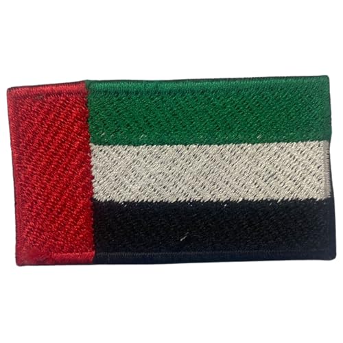 All Country Flag Patches, Embroidered Iron On/Sew On National Flags, World Country Badge Appliques Travel Souvenir Patch for Jacket, Backpack, Hat, DIY Craft 7 x 4 cm (United Arab Emirates Flag) von Generisch