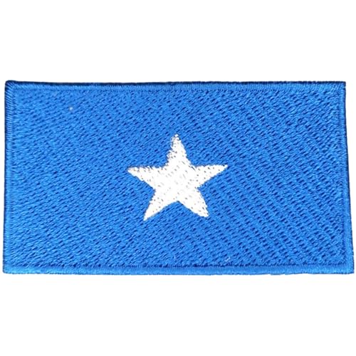 All Country Flag Patches, Embroidered Iron On/Sew On National Flags, World Country Badge Appliques Travel Souvenir Patch for Jacket, Rucksack, Hat, DIY Craft 7 x 4 cm (Somalia Flag) von Generisch
