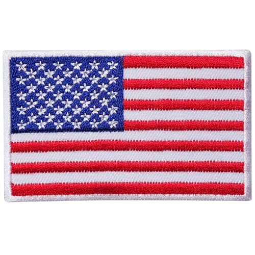 All Country Flag Patches, Embroidered Iron On/Sew On National Flags, World Country Badge Appliques Travel Souvenir Patch for Jacket, Rucksack, Hat, DIY Craft 7 x 4 cm (United States Flag) von Generisch