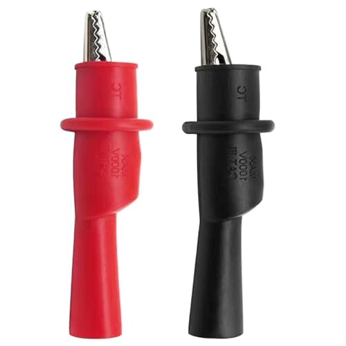 Alligatorclips - 2 Pack Crocodile Elektrische Testsonden Klemmen | Starke Grip -Klemmen für Verkabelung, Leitertests, Automobilreparaturen, Elektronikprojekte, Ingenieurwesen und Laborkonsum Alligatorclips - 2 Pack Crocodile Elektrische Testsonden Klemmen | Starke Grip -Klemmen für Verkabelung, Leitertests, Automobilreparaturen, Elektronikprojekte, Ingenieurwesen und Laborkonsum von Generisch