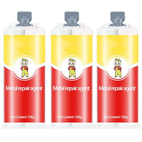 Allzweck Reparaturkleber, Metallkleber Extra Stark, Metallreparaturmittel, Hochfestigkeits Schweißmetall Reparaturpaste, Wasserfester AB-Kleber, Gussreparaturkleber für Metall, Löcher, Risse von Generisch