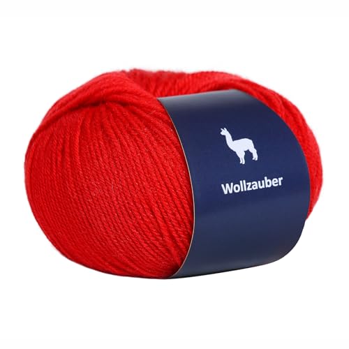 Alpaka Medium - 50 g Hochwertige Wolle zum Stricken & Häckeln-Weich & Langlebig Ideal für Socken, Schals, Pullovers & mehr- Angenehm auf der Haut Perfect für Kreative Handarbeiten. (Orangerot) von Generisch