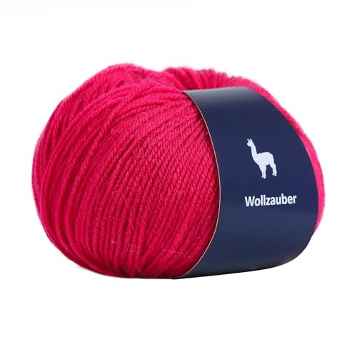 Alpaka Medium - 50 g Hochwertige Wolle zum Stricken & Häckeln-Weich & Langlebig Ideal für Socken, Schals, Pullovers & mehr- Angenehm auf der Haut Perfect für Kreative Handarbeiten. (Rosarot) von Generisch