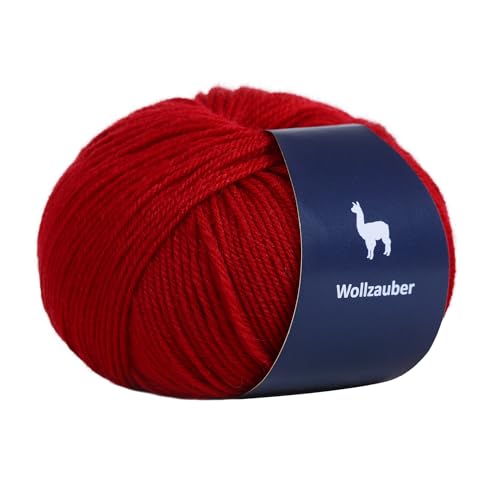 Alpaka Medium - 50 g Hochwertige Wolle zum Stricken & Häckeln-Weich & Langlebig Ideal für Socken, Schals, Pullovers & mehr- Angenehm auf der Haut Perfect für Kreative Handarbeiten. (Zweirote) von Generisch