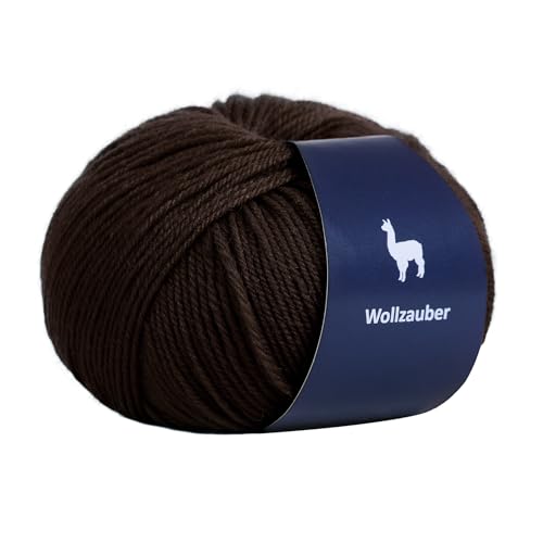 Alpaka Wolle - 50 g Hochwertige Wolle zum Stricken & Häckeln-Weich & Langlebig Ideal für Socken, Schals, Pullovers & mehr- Angenehm auf der Haut Perfect für Kreative Handarbeiten. (Coffe) von Generisch