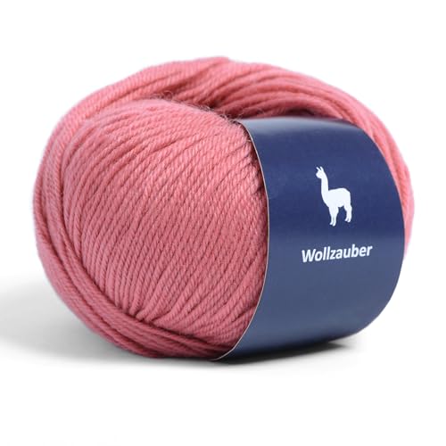 Alpaka Wolle - 50 g Hochwertige Wolle zum Stricken & Häckeln-Weich & Langlebig Ideal für Socken, Schals, Pullovers & mehr- Angenehm auf der Haut Perfect für Kreative Handarbeiten. (Rubber powder) von Generisch