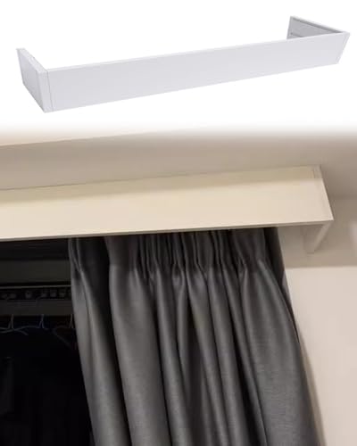 Aluminium-Deckenvorhangschiene, 183 cm lang, Volantbox für Verdunkelungsvorhänge, perfekt für Fensterbehandlungen und Heimdekoration, keine Schiene im Lieferumfang enthalten, einfache Installation Aluminium-Deckenvorhangschiene, 183 cm lang, Volantbox für Verdunkelungsvorhänge, perfekt für Fensterbehandlungen und Heimdekoration, keine Schiene im Lieferumfang enthalten, einfache Installation von Generisch
