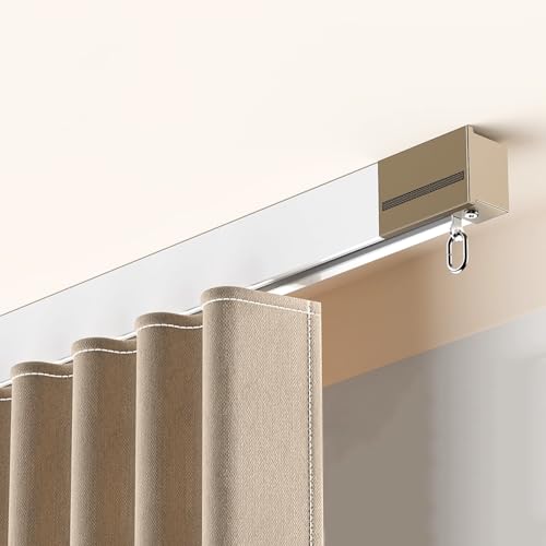 Aluminium Gardinenschiene 1 Läufig Decken-/Wandmontage, Robustes Deckenvorhangschiene Vorhangschienen für Raumteiler, Erkerfenster, Badezimmer(Ceiling Mount,1.9m/6.2ft) von Generisch