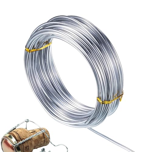 Aluminiumdraht - Farbbeständiger, Weicher, Silberfarbener Basteldraht | Bastelzubehör Aus Metalldraht | Aluminiumdraht Silberner, Schmuckdraht, Draht Zum Basteln, Weicher & Biegsamer Aluminiumdraht - Farbbeständiger, Weicher, Silberfarbener Basteldraht | Bastelzubehör Aus Metalldraht | Aluminiumdraht Silberner, Schmuckdraht, Draht Zum Basteln, Weicher & Biegsamer von Generisch