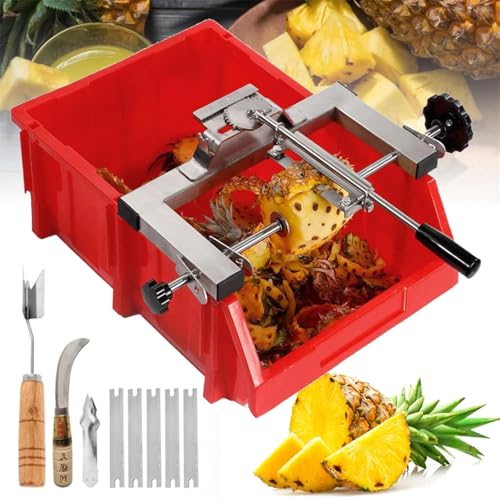 Ananas-Schälmaschine, manueller Schneider mit Korb, schnelle Verarbeitung für den Supermarkt-Heimgebrauch von Generisch