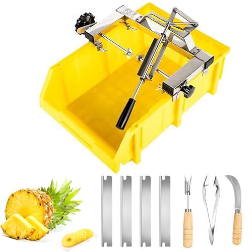 Ananas-Schälmaschine mit 4 Klingen, verstellbarem Abstand und Doppelhebel für schnelles, vollständiges Schälen in Küchen Ananas-Schälmaschine mit 4 Klingen, verstellbarem Abstand und Doppelhebel für schnelles, vollständiges Schälen in Küchen von Generisch