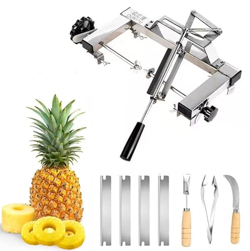 Ananas-Schälmaschine mit 4 Klingen, verstellbarem Abstand und Doppelhebel für schnelles, vollständiges Schälen in Küchen Ananas-Schälmaschine mit 4 Klingen, verstellbarem Abstand und Doppelhebel für schnelles, vollständiges Schälen in Küchen von Generisch