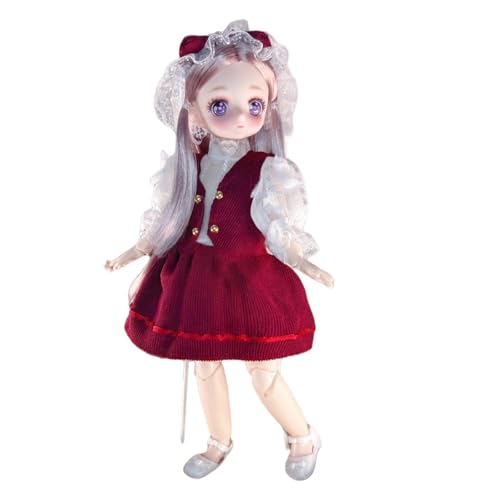 Anime BJD Puppe 1/6 SD Puppen 11,8 Zoll 18 Ball zusammen gebundene Puppe DIY Spielzeug mit Kleidung Outfits Schuhe Nicht verstellbares Haar Make-up, Geschenk für Mädchen Kinder Kinder Anime BJD Puppe 1/6 SD Puppen 11,8 Zoll 18 Ball zusammen gebundene Puppe DIY Spielzeug mit Kleidung Outfits Schuhe Nicht verstellbares Haar Make-up, Geschenk für Mädchen Kinder Kinder von Generisch