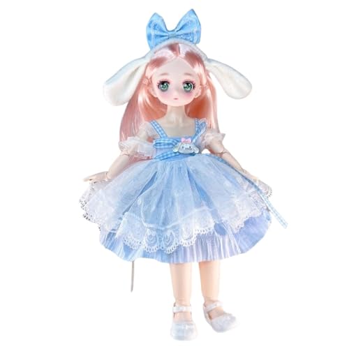 Anime BJD Puppe 1/6 SD Puppen 11,8 Zoll 18 Ball zusammen gebundene Puppe DIY Spielzeug mit Kleidung Outfits Schuhe Nicht verstellbares Haar Make-up, Geschenk für Mädchen Kinder Kinder Anime BJD Puppe 1/6 SD Puppen 11,8 Zoll 18 Ball zusammen gebundene Puppe DIY Spielzeug mit Kleidung Outfits Schuhe Nicht verstellbares Haar Make-up, Geschenk für Mädchen Kinder Kinder von Generisch