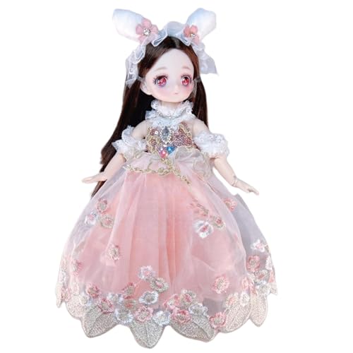Anime BJD Puppe 1/6 SD Puppen 11,8 Zoll 18 Ball zusammen gebundene Puppe DIY Spielzeug mit Kleidung Outfits Schuhe Nicht verstellbares Haar Make-up, Geschenk für Mädchen Kinder Kinder Anime BJD Puppe 1/6 SD Puppen 11,8 Zoll 18 Ball zusammen gebundene Puppe DIY Spielzeug mit Kleidung Outfits Schuhe Nicht verstellbares Haar Make-up, Geschenk für Mädchen Kinder Kinder von Generisch