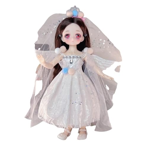 Anime BJD Puppe 1/6 SD Puppen 11,8 Zoll 18 Ball zusammen gebundene Puppe DIY Spielzeug mit Kleidung Outfits Schuhe Nicht verstellbares Haar Make-up, Geschenk für Mädchen Kinder Kinder Anime BJD Puppe 1/6 SD Puppen 11,8 Zoll 18 Ball zusammen gebundene Puppe DIY Spielzeug mit Kleidung Outfits Schuhe Nicht verstellbares Haar Make-up, Geschenk für Mädchen Kinder Kinder von Generisch