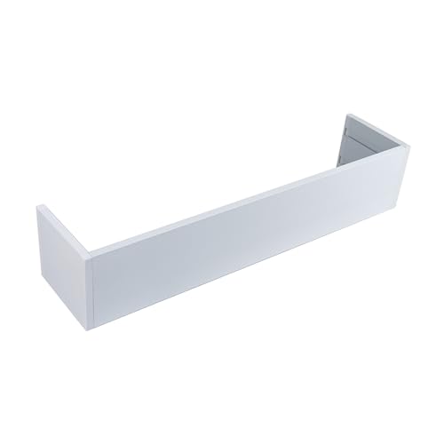 Anpassbare Metall-Vorhangbox für Deckenmontage, elegantes weißes Design, ohne Schienen-Vorhangvolant für Wohnzimmer und Büro, 340 cm Länge, stilvolle Heimdekoration von Generisch
