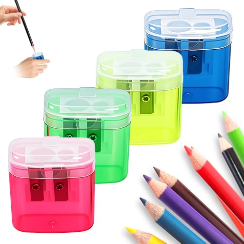 Anspitzer mit Behälter 4 Farben, Spitzer mit Dose Ergonomischer, Dosenspitzer Dicke und Dünne Stifte für Schule Bleistiftschneider für Holzbearbeitung Klassenzimmer, Büro, Anspitzer Kinder (4Pcs) Anspitzer mit Behälter 4 Farben, Spitzer mit Dose Ergonomischer, Dosenspitzer Dicke und Dünne Stifte für Schule Bleistiftschneider für Holzbearbeitung Klassenzimmer, Büro, Anspitzer Kinder (4Pcs) von Generisch