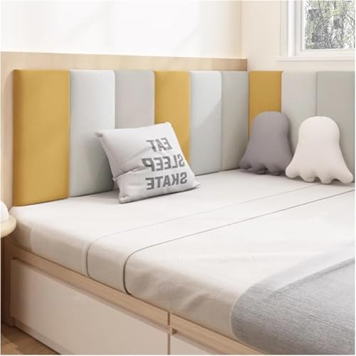 Anti-Kollisions-Wandpolsterung, 3D-gepolsterte Wandpaneele, selbstklebender Schwamm-Wandaufkleber für Zuhause, Schlafzimmer, 120 x 50 cm von Generisch