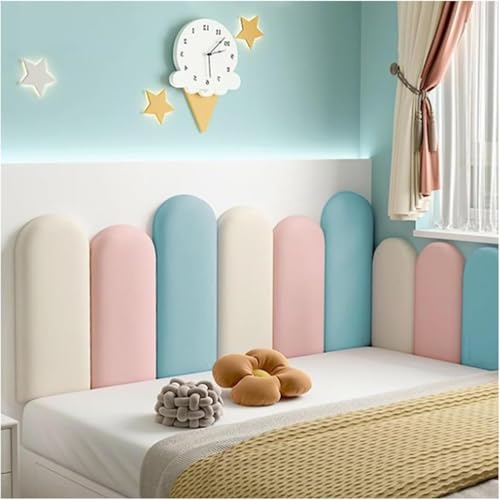Anti-Kollisions-Wandpolsterung - Gepolsterte Wandpaneele für Schlafzimmer, Abziehen und Aufkleben, gepolsterte Kissen, selbstklebende 3D-Wandaufkleber, Wanddekoration von Generisch