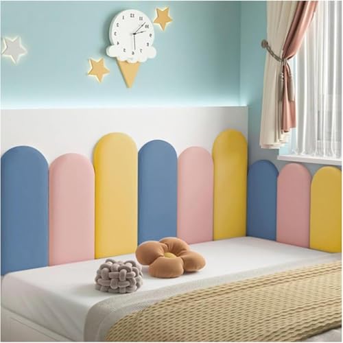 Anti-Kollisions-Wandpolsterung - Gepolsterte Wandpaneele für Schlafzimmer, Abziehen und Aufkleben, gepolsterte Kissen, selbstklebende 3D-Wandaufkleber, Wanddekoration Anti-Kollisions-Wandpolsterung - Gepolsterte Wandpaneele für Schlafzimmer, Abziehen und Aufkleben, gepolsterte Kissen, selbstklebende 3D-Wandaufkleber, Wanddekoration von Generisch