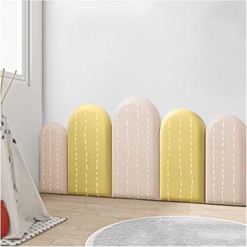 Anti-Kollisions-Wandpolsterung – gepolsterte Wandpaneele, abziehen und aufkleben, gepolstertes Kopfteil, 3D-Wandaufkleber (120 x 60 cm) von Generisch