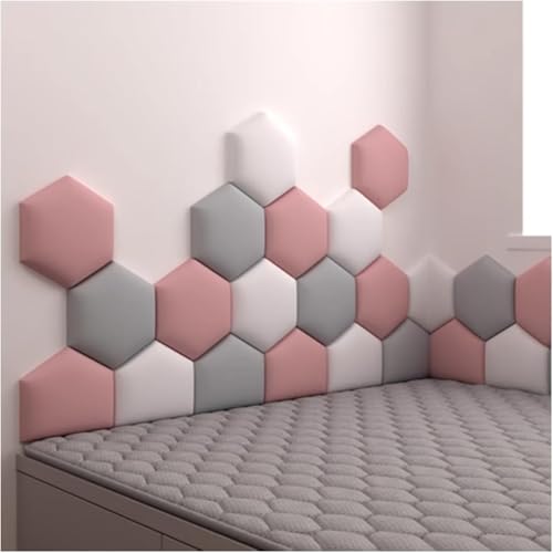 Anti-Kollisions-Wandpolsterung – gepolsterte Wandpaneele für Kopfteil-Dekoration, 3D-gepolsterte Wandpaneele für Sicherheit und Stil (180 cm) von Generisch