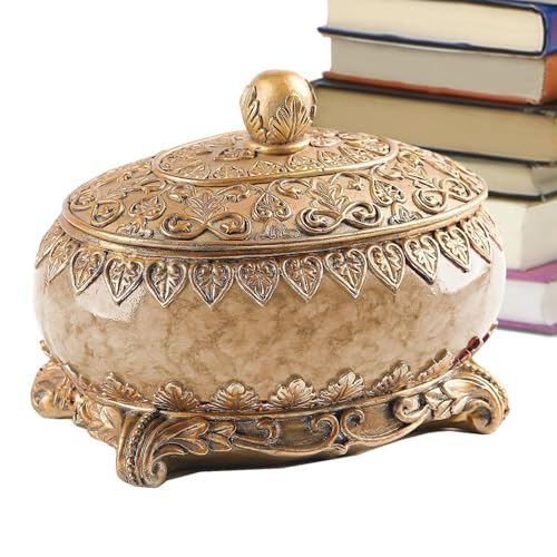 Antike Ringschachtel | ovale hübsche Schmuckschatulle | ästhetische Wohnkultur Ringboxen Vintage Hochzeit Andenken Box Luxus Schmuck Organizer für Mädchen Frauen Antike Ringschachtel | ovale hübsche Schmuckschatulle | ästhetische Wohnkultur Ringboxen Vintage Hochzeit Andenken Box Luxus Schmuck Organizer für Mädchen Frauen von Generisch