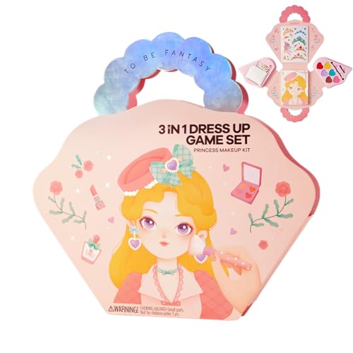 Anziehspielset, Aufkleber-Anziehpuppe | Papieraufkleber für Mädchen, Prinzessinnen-Anziehset - Kreatives Spiel-Sticker-Aktivitätsbuch für Kinder, lustiges Sticker-Make-up-Buch für Zuhause und draußen Anziehspielset, Aufkleber-Anziehpuppe | Papieraufkleber für Mädchen, Prinzessinnen-Anziehset - Kreatives Spiel-Sticker-Aktivitätsbuch für Kinder, lustiges Sticker-Make-up-Buch für Zuhause und draußen von Generisch