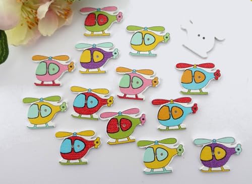 Apfelblüte | Knöpfe 28x20 mm Hubschrauber bunt Holz 5 Stück 2 Loch Holzknöpfe Holz Dekoknöpfe Knopf Kinderknöpfe Kinder Flugzeug Propellerflugzeug Fahrzeuge Buben 28 mm 20 mm lackiert Apfelblüte | Knöpfe 28x20 mm Hubschrauber bunt Holz 5 Stück 2 Loch Holzknöpfe Holz Dekoknöpfe Knopf Kinderknöpfe Kinder Flugzeug Propellerflugzeug Fahrzeuge Buben 28 mm 20 mm lackiert von Generisch