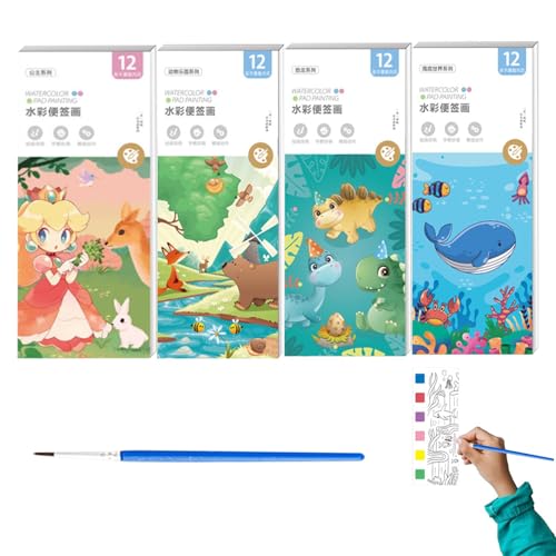 Aquarell-Papierbuch – Cartoon-Malbuch, 4 Themen, Aquarell-Malpapier zum Zeichnen, kreatives Zeichnen, frühes Lernbuch Aquarell-Papierbuch – Cartoon-Malbuch, 4 Themen, Aquarell-Malpapier zum Zeichnen, kreatives Zeichnen, frühes Lernbuch von Generisch
