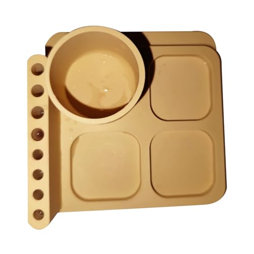 Aquarell-Pinselreiniger – Pinselhalter mit Palette – 3D-gedruckter Studio-Organizer für den Innenbereich, Zuhause, Schule, Werkstatt, Klassenzimmer, Outdoor-Party Aquarell-Pinselreiniger – Pinselhalter mit Palette – 3D-gedruckter Studio-Organizer für den Innenbereich, Zuhause, Schule, Werkstatt, Klassenzimmer, Outdoor-Party von Generisch