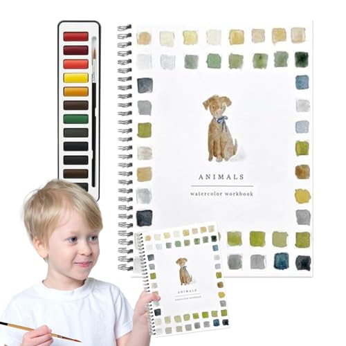 Aquarell Workbook, 12 Farb Aquarell -Lack -Arbeitsmappen Set | Aquarell-Arbeitsmappe Für Anfänger Mit Anfänger-freundlicher Aquarellzeichnung Für Anfänger Für Kinder Und Erwachsene von Generisch