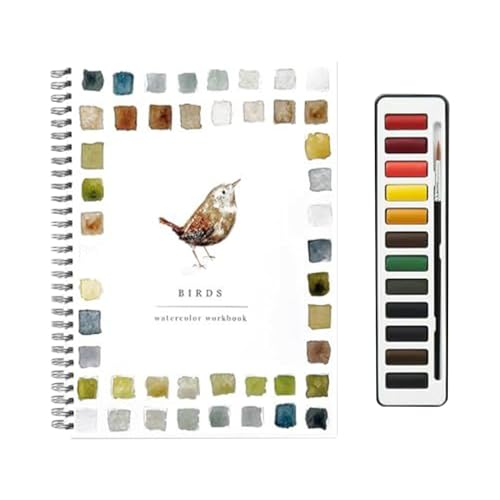 Aquarell Workbook, 12 Farb Aquarell -Lack -Arbeitsmappen Set | Aquarell-Arbeitsmappe Für Anfänger Mit Anfänger-freundlicher Aquarellzeichnung Für Anfänger Für Kinder Und Erwachsene von Generisch