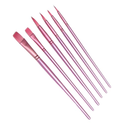 Aquarellbürsten - Professionelle Malerei Pinsel | Pinselset für Aquarell | Pinsel -Pinsel Set von 6 | 6 Stücke Zeichnen von Vorräten, Pinselwerkzeuge für Acrylöl -Tinte Gouache Rock Noteb von Generisch
