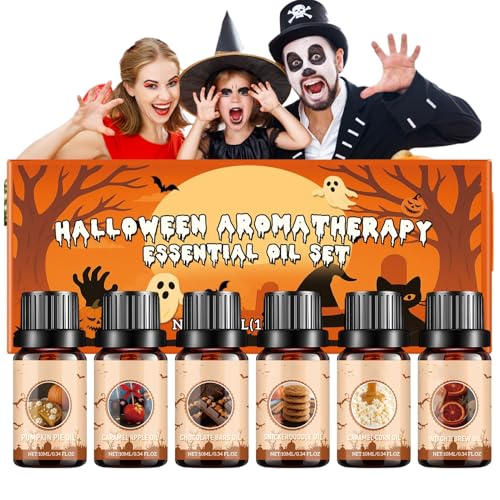 Aromatherapie Öle Für Diffuser, Halloween Duftöl für Luftbefeuchter, 6 Stück Auto Raumduft Für Bad Wohnzimmer Aromatherapie Öle Für Diffuser, Halloween Duftöl für Luftbefeuchter, 6 Stück Auto Raumduft Für Bad Wohnzimmer von Generisch