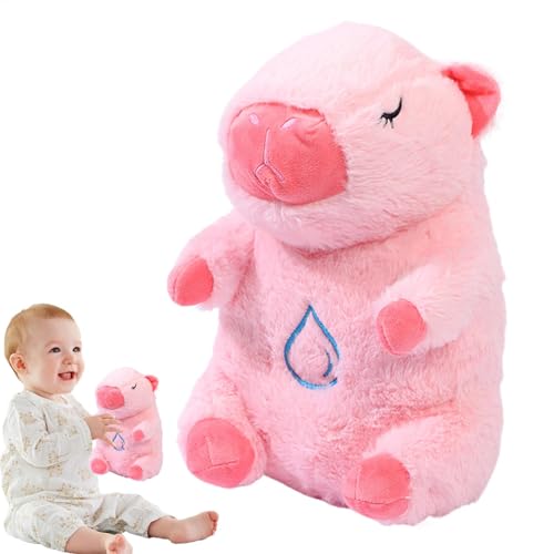 Atming Capybara, Capybara atming gefüllte Tier - Herzschlag beruhigend schlafende Kuschel Capybara,Schläfriger Kuschelplüsch rhythmischer Atmung für Kleinkind, Kinder, Mädchen, Erwachsene von Generisch