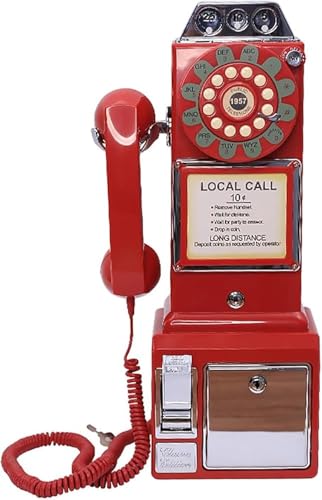 Audio-Gästebuch, Vintage-Audio-Gästebuch, Hochzeit, Telefon, Retro-Stil, 1960er-Jahre-Stil, Vintage-Stil, individuelle Nachrichten für Hochzeit (Farbe: Rot) von Generisch