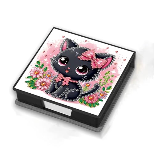 Aufbewahrungsbox für Weihnachtsnotizen zum Selbermachen, Schmuckstein-Kunst, Leder, Nachrichtenpapier-Organizer mit 160 Blatt Papier, Notizbox für Zuhause, Büro, 35-schwarze Katze Aufbewahrungsbox für Weihnachtsnotizen zum Selbermachen, Schmuckstein-Kunst, Leder, Nachrichtenpapier-Organizer mit 160 Blatt Papier, Notizbox für Zuhause, Büro, 35-schwarze Katze von Generisch