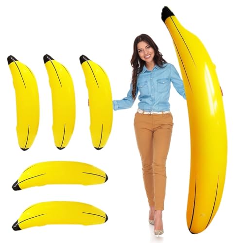 Aufblasbare Bananen für Junggesellinnenabschiede, riesige 70 und 23 Zoll Luftballon-Dekorationen für Mädchen-Nachtfeiern, Veranstaltungen im Innen- und Außenbereich (6 Stück) von Generisch