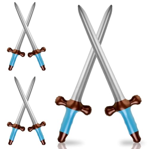 Aufblasbare Schwerter, Piraten-Partyzubehör für Themengeburtstage, Pool-Cosplay-Events und Halloween-Requisiten (61 cm, 6 Stück) von Generisch