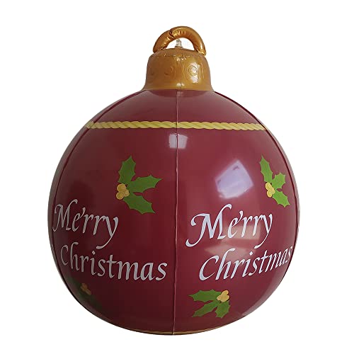 Aufblasbarer Luftballon PVC Xmas Ball Wasserdicht Ornament Große Größe für Hofdekoration Hochzeit Party Neujahr von Generisch
