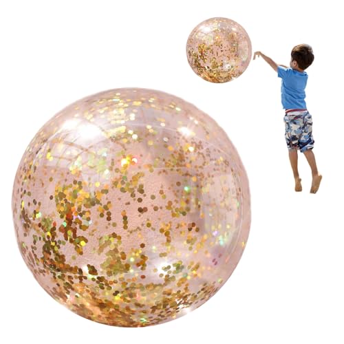 Aufblasbarer Strandball, 16 Zoll Glitzer Konfetti Design für lustige Sommerspiele und Poolspiele, Partyspielzeug für Kinder Erwachsene, die Pools Spiel mit Freunden und Familie überall hinweg genießen Aufblasbarer Strandball, 16 Zoll Glitzer Konfetti Design für lustige Sommerspiele und Poolspiele, Partyspielzeug für Kinder Erwachsene, die Pools Spiel mit Freunden und Familie überall hinweg genießen von Generisch