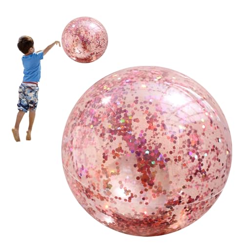 Aufblasbarer Strandball, 16 Zoll Konfetti Schwimmbadbälle für Party, Wasserspielzeug mit Pumpe und einfaches Inflationsdesign, Accessoire für Kinder Erwachsene Outdoor Pool Games Dekorationen Aufblasbarer Strandball, 16 Zoll Konfetti Schwimmbadbälle für Party, Wasserspielzeug mit Pumpe und einfaches Inflationsdesign, Accessoire für Kinder Erwachsene Outdoor Pool Games Dekorationen von Generisch