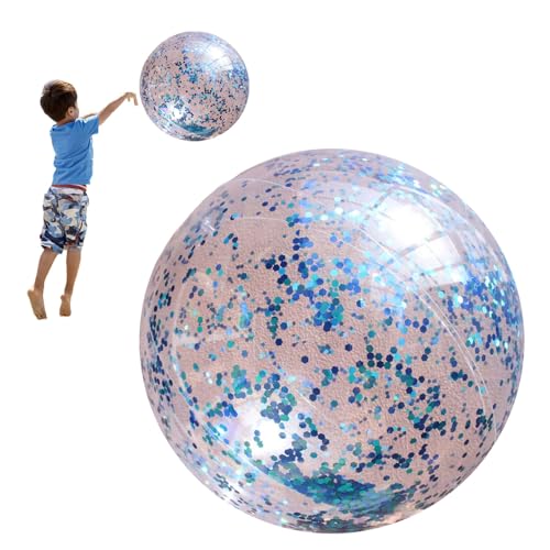 Aufblasbarer Strandball - Konfetti Beach Ball, Glitzer Beachbälle, Konfettis Beaches Bälle Spielzeug, aufblasbares Pool -Party -Spielzeug für Kinder, Sommerspielzeug im Sommer Pool mit Pumpe, transpar Aufblasbarer Strandball - Konfetti Beach Ball, Glitzer Beachbälle, Konfettis Beaches Bälle Spielzeug, aufblasbares Pool -Party -Spielzeug für Kinder, Sommerspielzeug im Sommer Pool mit Pumpe, transpar von Generisch