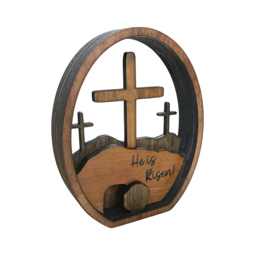 -Auferstehungs-Set – -Tablettt, hölzerne Auferstehungsszene, christliche Osterdekoration, -Jesus-Holzschild, natürliche Holzfigur, Osterauferstehungsdekoration für Zuhause -Auferstehungs-Set – -Tablettt, hölzerne Auferstehungsszene, christliche Osterdekoration, -Jesus-Holzschild, natürliche Holzfigur, Osterauferstehungsdekoration für Zuhause von Generisch