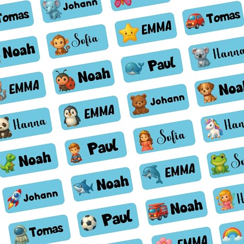 Aufkleber Namen Kinder – Personalisierte Namensaufkleber Schule und Kindergarten, Namensschilder für Kleidung, langlebige Etiketten Selbstklebend Aufkleber Namen Kinder – Personalisierte Namensaufkleber Schule und Kindergarten, Namensschilder für Kleidung, langlebige Etiketten Selbstklebend von Generisch